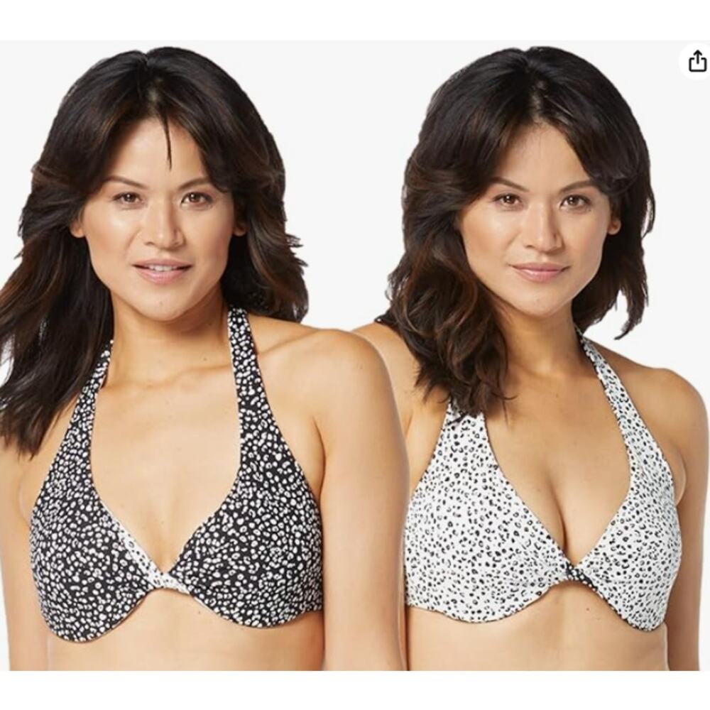 NWT Coco Reef Bra Sized Twist Reversible Underwire Bikini Top 32/34D‎